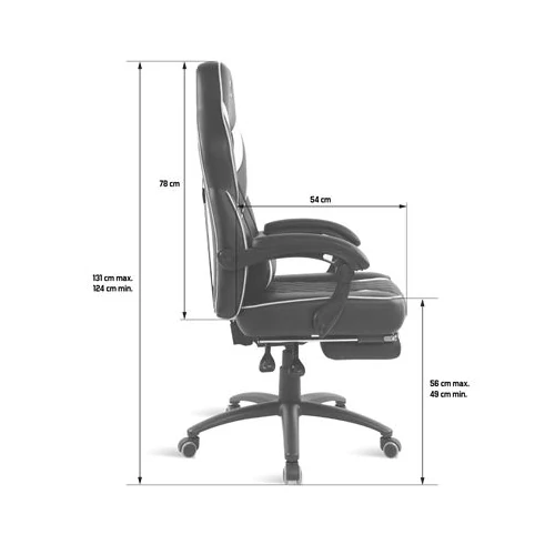 Spirit Of Gamer Mustang Gaming Chair Black/White