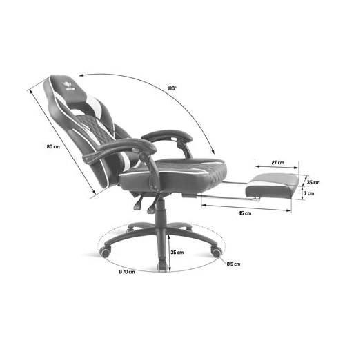 Spirit Of Gamer Mustang Gaming Chair Black/White