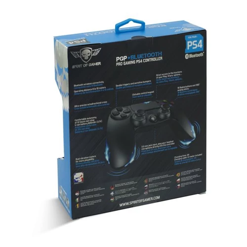 Spirit of Gamer XGP PS4/PS3 fekete-kék Bluetooth vezeték nélküli kontroller