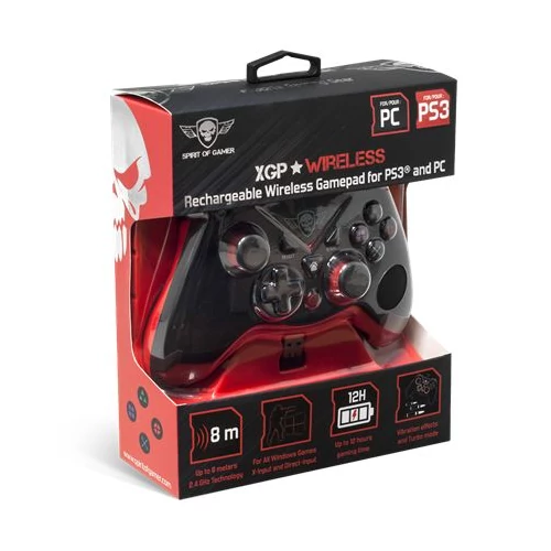 Spirit of Gamer XGP WIRELESS fekete-piros vezeték nélküli kontroller