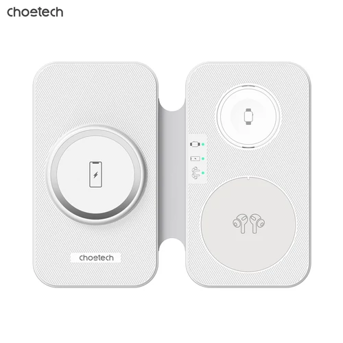 TÖLTŐ 3-1 hajtogatható, wireless, fehér, Choetech