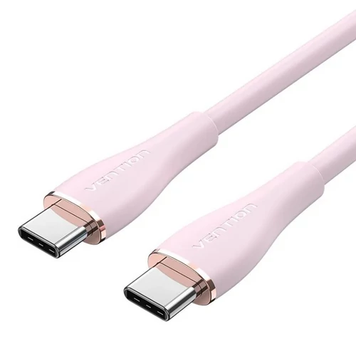 KÁBEL USB-C 2.0/M -> USB-C 2.0/M, 1,5m, (szil,pink), Vention
