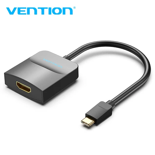 ADAPTER USB-C -> HDMI (fekete, ABS type), 0,15m, Vention