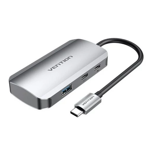 HUB USB-C -> USB3.0x3/SD/TF/PD, Vention