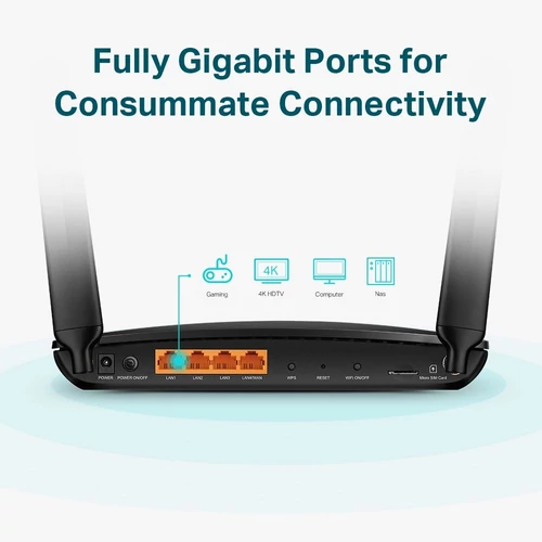 TP-Link Archer MR600 AC1200 Dual-Band Vezeték nélküli 4G + Cat6 Router