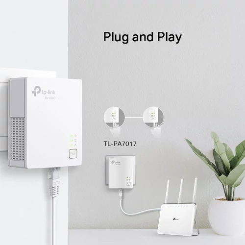 TP-Link Powerline adapter Kit - TL-PA7017 KIT (1Gbps (1Gbps adatátvitel); AV22 szabvány; 128-bit AES, QoS,Max 300m)