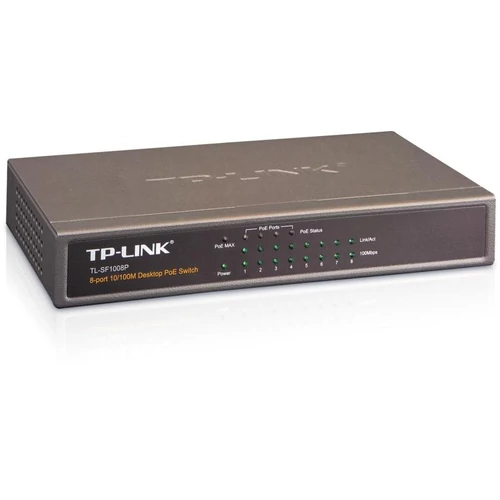 TP-Link TL-SF1008P 8port 10/100Mbps LAN 4xPOE nem menedzselhető asztali Switch