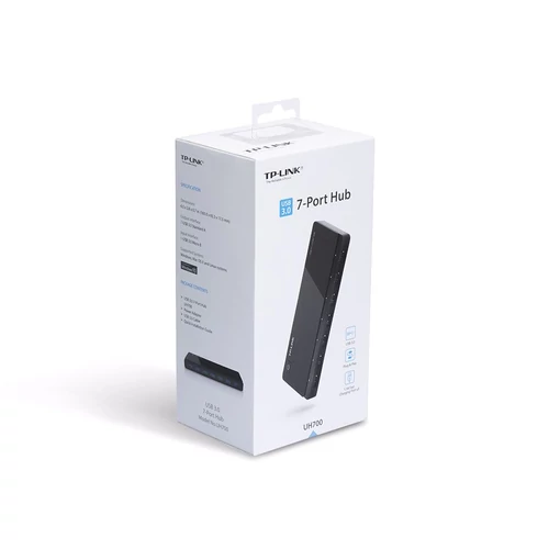 USB elosztó-HUB, 7 port, USB 3.0, 5Gbps, TP-LINK 