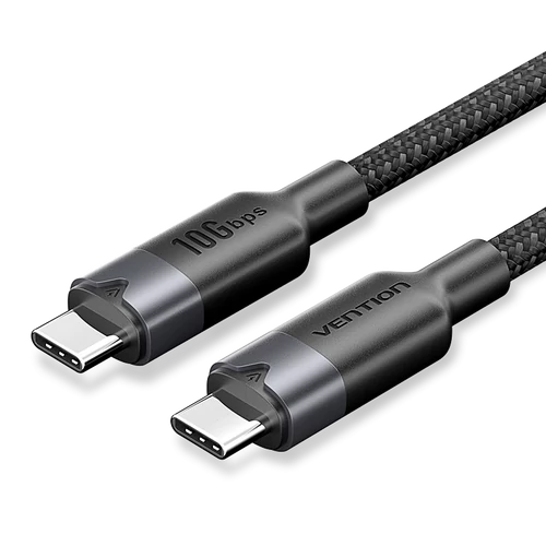 KÁBEL USB-C 3.2/M , 0,5m,(fekete, 10Gbps), Vention