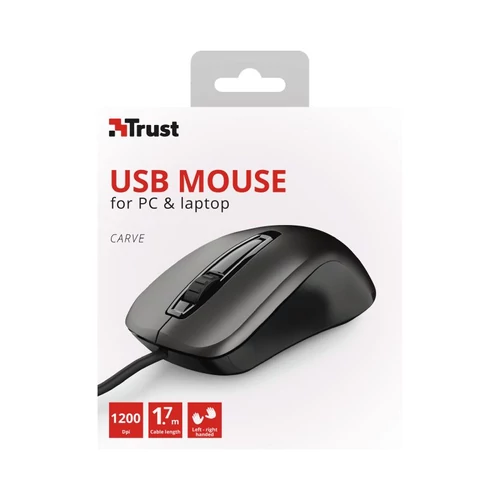 Trust Carve USB fekete egér