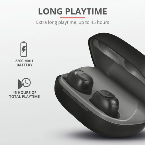 Trust Duet XP Bluetooth True Wireless Bluetooth fekete fülhallgató