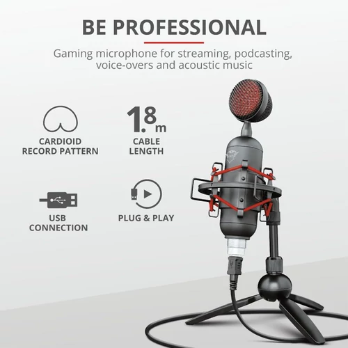 Trust GXT 244 Buzz Streaming USB gamer mikrofon