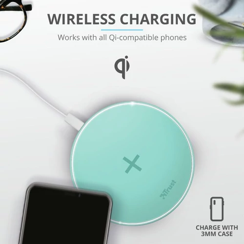 Trust Qylo Fast QI 7.5/10W wireless türkiz töltő