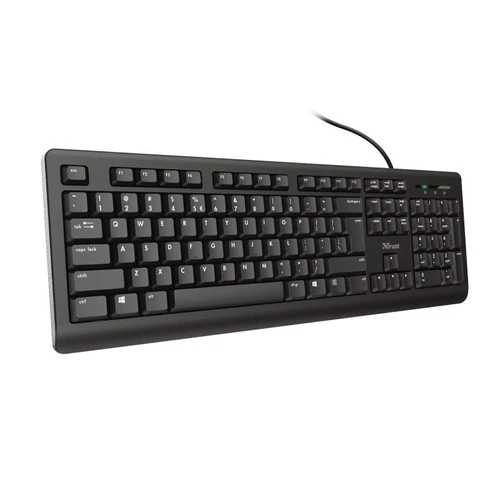Billentyűzet, vezetékes, USB, HUN, TRUST 