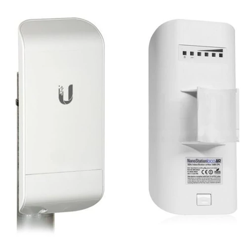 Ubiquiti NanoStation Loco M2, 2.4GHz AirMAX CPE with integrated 8dbi antenna
