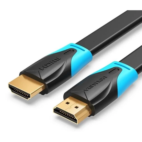 KÁBEL HDMI, 1m, (lapos, fekete) , Vention
