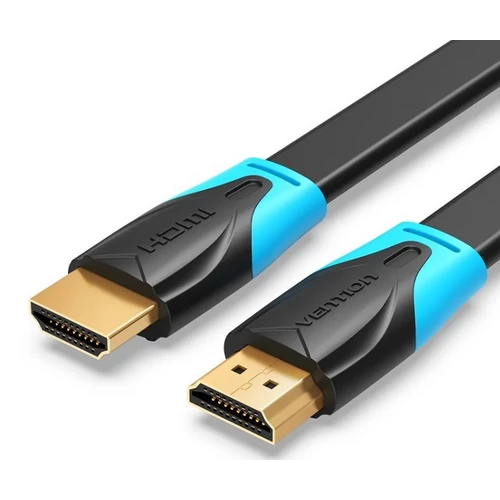 KÁBEL HDMI, 2m, (lapos, fekete) , Vention