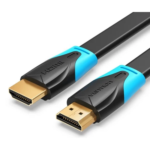 KÁBEL HDMI, 5m, (lapos, fekete) , Vention