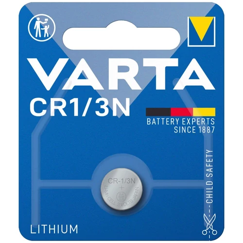 Gombelem, 3V, CR1/3N BL1, 1 db, lítium, VARTA 