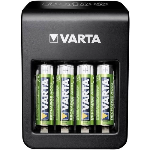 Elemtöltő, AA/AAA/9V, 4xAA 2100 mAh, LCD kijelző, VARTA 