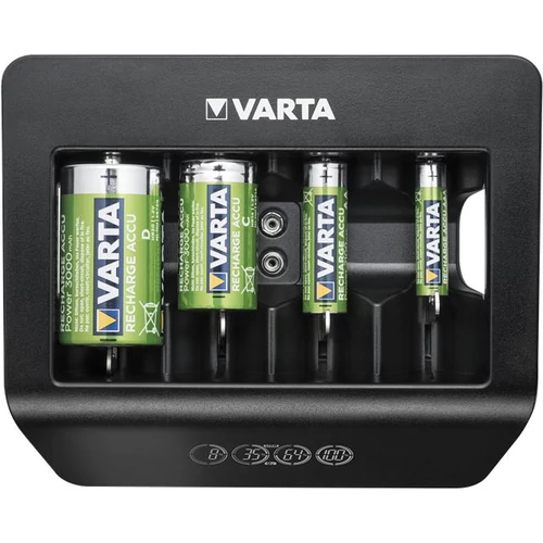 Elemtöltő, univerzális AA/AAA/C/D/9V, LCD kijelző, VARTA 