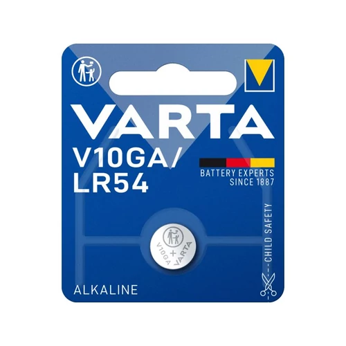 Gombelem, V10GA/LR1130/LR54/189, 1 db, VARTA