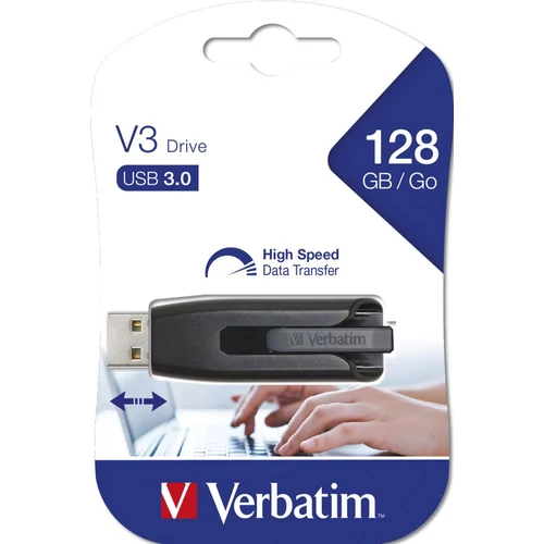 Pendrive, 128GB, USB 3.2, 80/25 MB/s, VERBATIM 