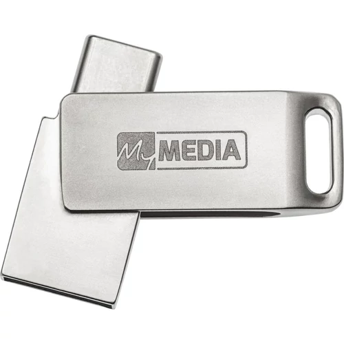 Pendrive, 32GB, USB 3.2 Gen1 + USB-C, alumínium ház, MYMEDIA 