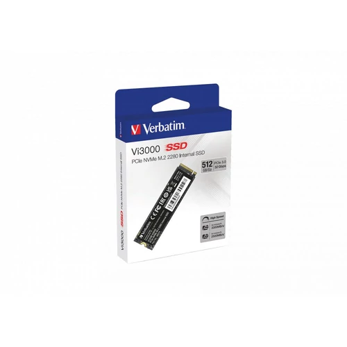 Verbatim 49374 Vi3000 512GB Internal PCIe NVMe M.2 fekete SSD