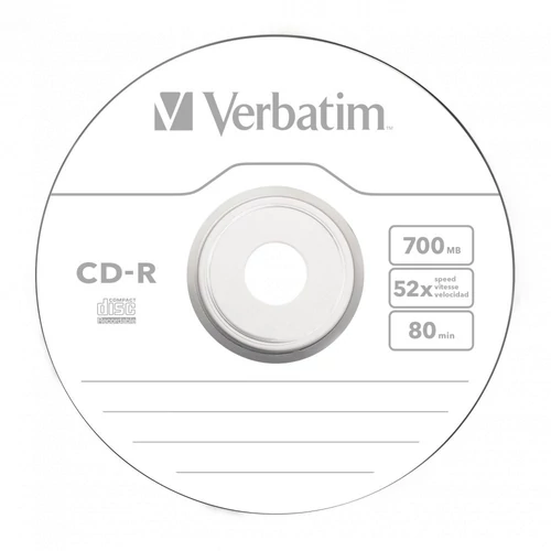 VERBATIM CDV7052B25DL CD-R DataLife cake box CD lemez 25db/csomag