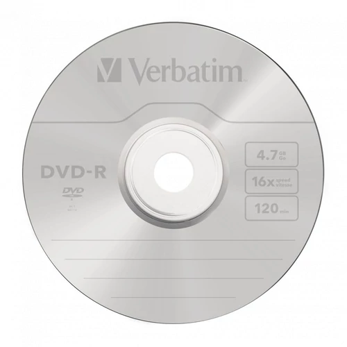 DVD-R lemez, AZO, 4,7GB, 16x, 50 db, hengeren, VERBATIM
