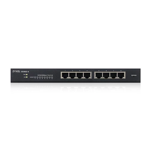 ZyXEL GS1900-8HP v3 8port GbE LAN PoE (70W) smart menedzselhető switch